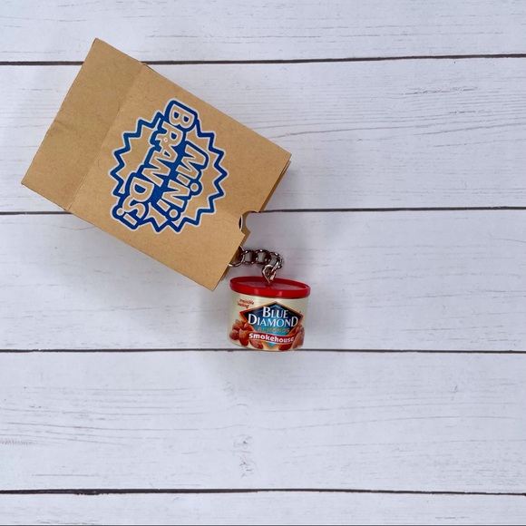 Smokehouse Almonds Keychain | Handmade | Mini Brands | Quirky | Fun | NWOT - Picture 6 of 15